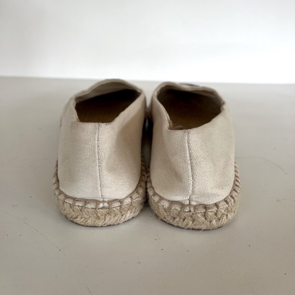 J. Crew Facto Canvas Espadrilles Flats with Black Cap Toe, size 8 - Picture 5 of 10